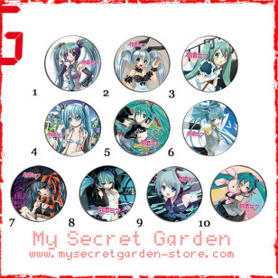 Vocaloid Miku Hatsune 初音ミク Anime Pinback Button Badge Set 2a or 2b( or Hair Ties / 4.4 cm Badge / Magnet / Keychain Set )